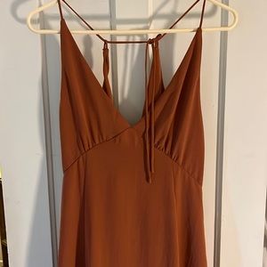 Terra cotta midi dress